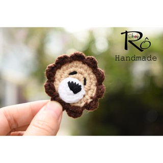 Ghim cài áo hình sư tử dễ thương 3cm, 4cm |Pin, trâm cài balo, cặp, huy hiệu |Shop Rô Handmade
