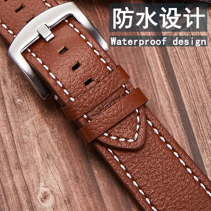Dây Đeo Đồng Hồ Bằng Da Bò Hai Mặt 18/19/20/21/22/24mm Phong Cách Doanh Nhân Sang Trọng Cho Nam