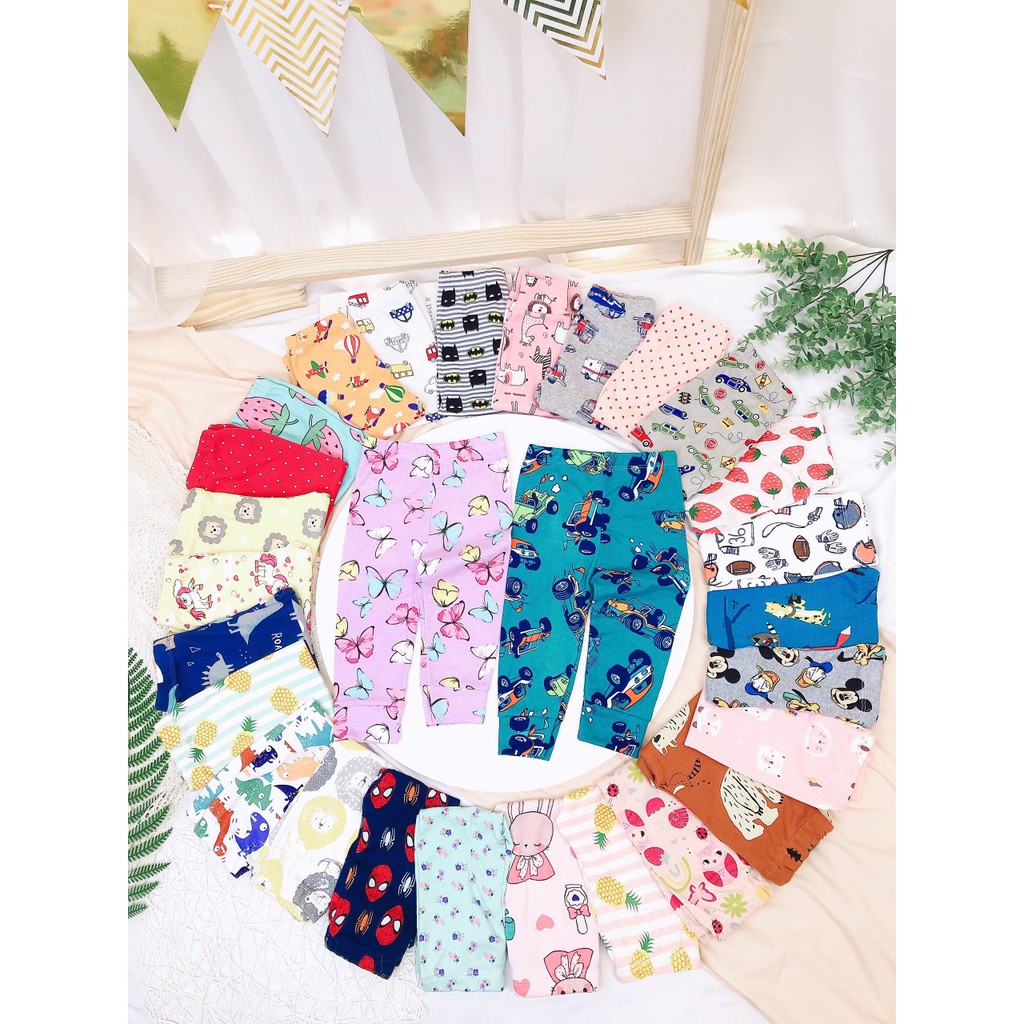 Set 5 Chiếc Quần Chục Dài Cotton Chất Đẹp Cho Bé Trai Bé Gái Từ 8 - 18Kg