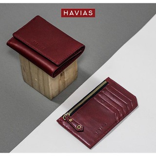 HEART3 & HARMONY HAVIAS cặp đôi ví kết hợp ăn ý da bò Vachetta Premium