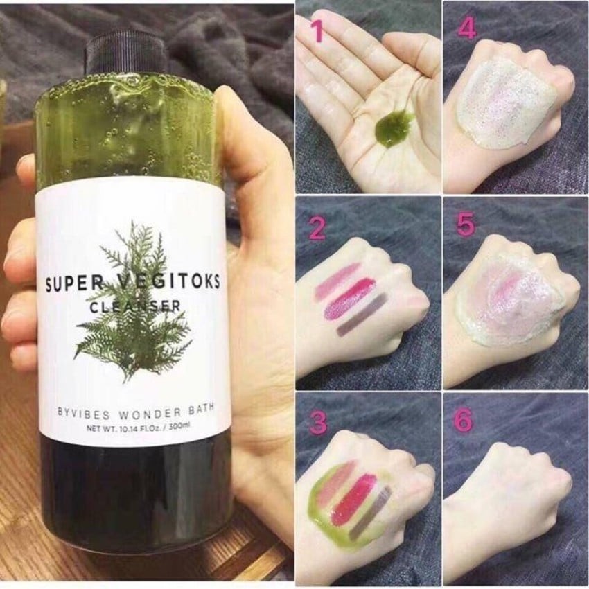 Ảnh Sữa Rửa Mặt Byvibes Wonder Bath Super Vegitoks Cleanser 300ml chiết xuất rau củ 3