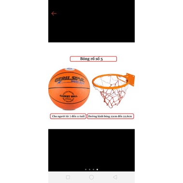 Bóng rổ kèm túi lưới+ kim bơm | Shopee Việt Nam