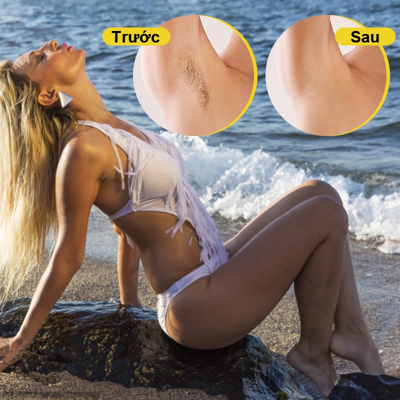 Ảnh Sáp Wax Lông Đậu Cho Da Nhạy Cảm,SUMAX Thành phần mật ong và lô hội tự nhiên, hiệu quả triệt lông kéo dài trong 5 tuần, sáp tẩy lông body dạng hạt 100g 3