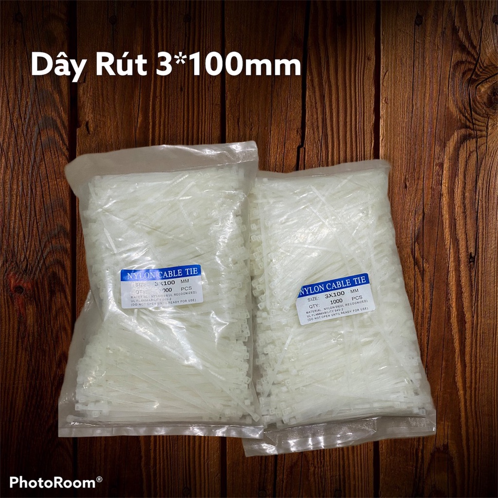 Dây rút nhựa 3*100mm ( ĐÓNG GÓI 1 BỊCH GỒM 1000 SỢI DÂY RÚT ) | Shopee ...