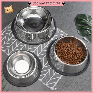 [Siêu bền] Bát ăn Inox cho chó mèo, có đế cao su chống trơn trượt