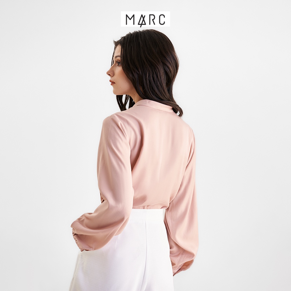 Mô tả Áo kiểu sơ mi nữ MARC FASHION tay dài thắt nơ CBMX019822 - 6