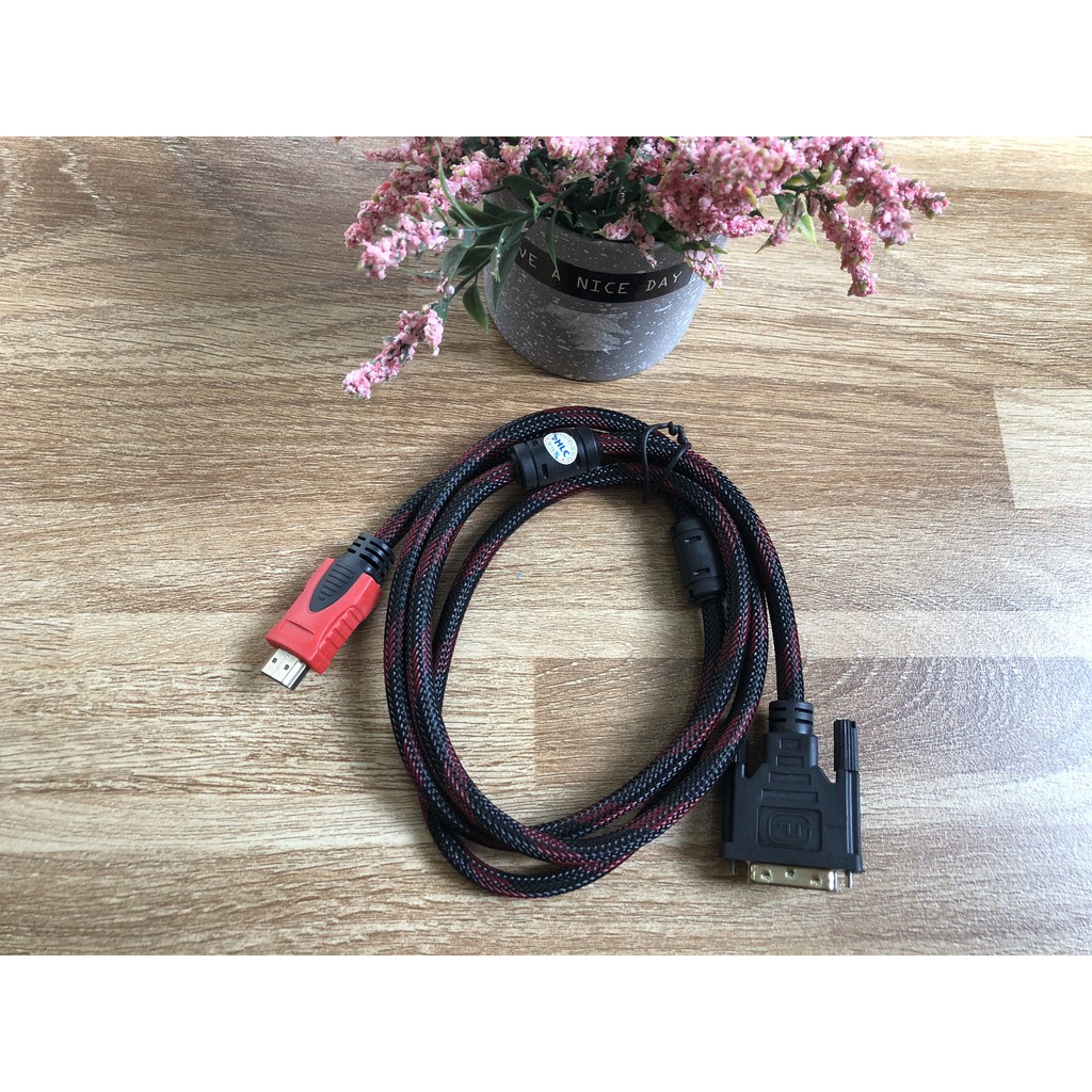 Dây cáp chuyển đổi HDMI to DVI, DVI to HDMI 1,5M bọc lưới | Shopee Việt Nam