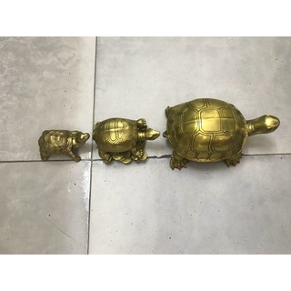 Tượng Rùa Kim Quy Mai Bóng  Trừ Ta  Vật Phẩm Phong Thuỷ Bằng Đồng