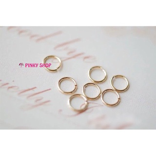 Khoen tròn nhỏ 4,7,8 mm màu bạc, đồng, vàng làm móc khóa, phụ kiện làm vòng tay handmade Pinky Shop
