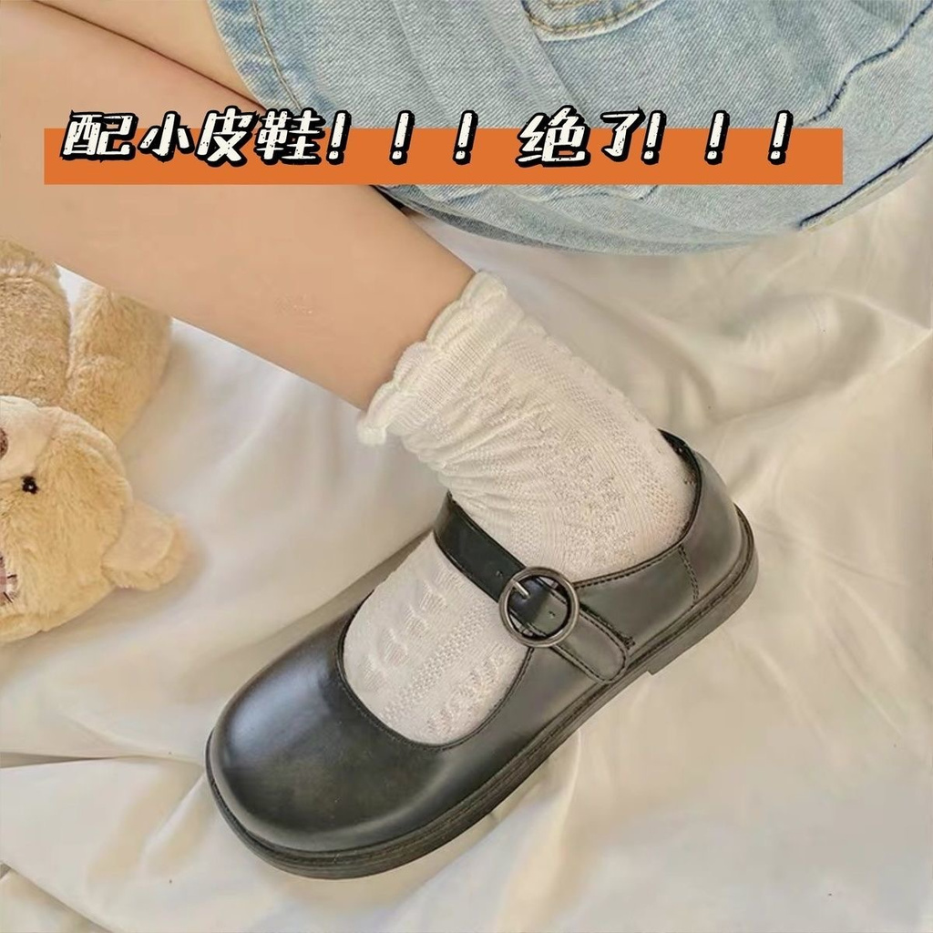 🔥🌈 Tất Màu Trơn Tất Giữa Tất Phong Cách Preppy Nhật Bản Dễ Thương Thoáng Khí Kháng Khuẩn jk lolita Tất Nữ Mỏng