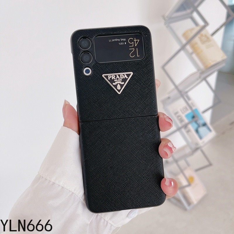 Ốp điện thoại gập cổ điển cổ điển cho Samsung Galaxy Z Flip 1 2 3 4 5 6 7 7FE Vỏ da PU sang trọng cho Z Flip6 Z Flip7 Vỏ bảo vệ chống móc