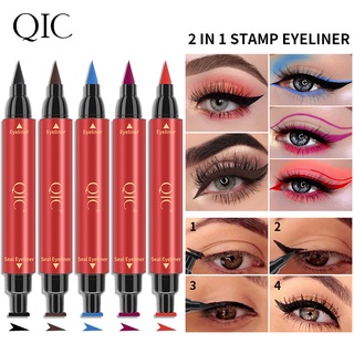 Bút Kẻ Mắt QIC Hai Đầu Chống Thấm Nước Và Mồ Hôi Không Phai Màu Lâu Trôi Chống Nhòe Với 5 Màu Lựa Chọn
