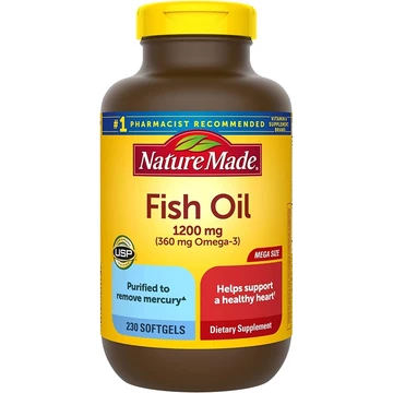 Dầu cá Omega 3 Nature Made Fish Oil 1200mg 320 viên hàng Mỹ