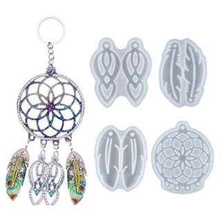 Set 4 khuôn làm móc khóa hình dream catcher diy (có bán lẻ)