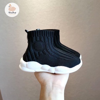TĂNG 3 SIZE Giày bún cổ cao ôm chân vải lưới cho bé gái bé trai K059