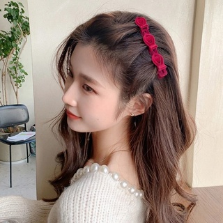 Kẹp tóc đơn giản Hàn Quốc - Dụng cụ tạo kiểu tóc bện nhanh chóng Màu trơn Kẹp tóc mỏ vịt hai lớp