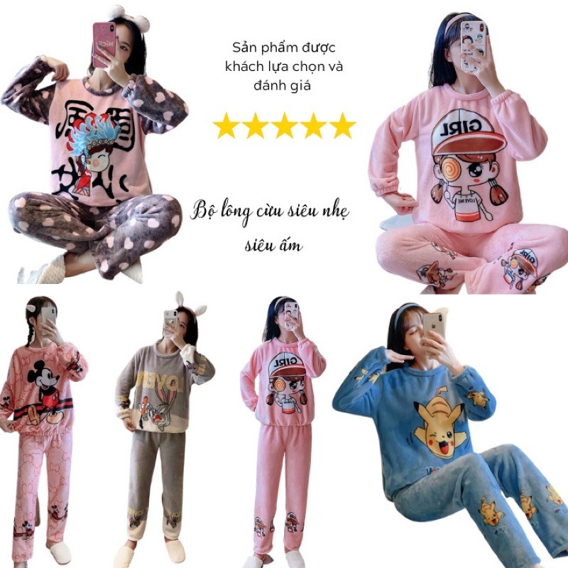 Bộ lông cừu họa tiết đáng yêu siêu xinh cho bạn gái (Clip, ảnh thật)