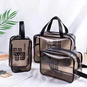 Sét 3 túi đựng mỹ phẩm trong suốt đa năng tiện dụng chống thấm nước ,túi đựng mĩ phẩm du lịch siêu bền đẹp