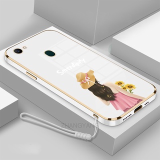 ốp lưng OPPO F7 F5 Ốp Điện Thoại TPU Silicon Viền Mạ Màu Hình Cô Gái Xinh Đẹp Cho OPPO F7 F5