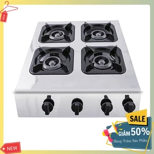Bếp gas làm bánh xèo 4 lò vuông 4 họng nấu cơm niêu, bánh xèo