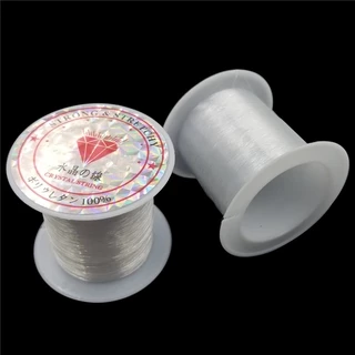 1 Roll 0.6mm White Tone Beading Nylon Wire Fishing Line Wire about 0.6mm in  diameter about 21.87 yards 20m