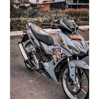 Tem Winner X ♦♦ xám xi măng họa tiết, độ dán team decal xe thiết kế rẻ đẹp theo yêu cầu