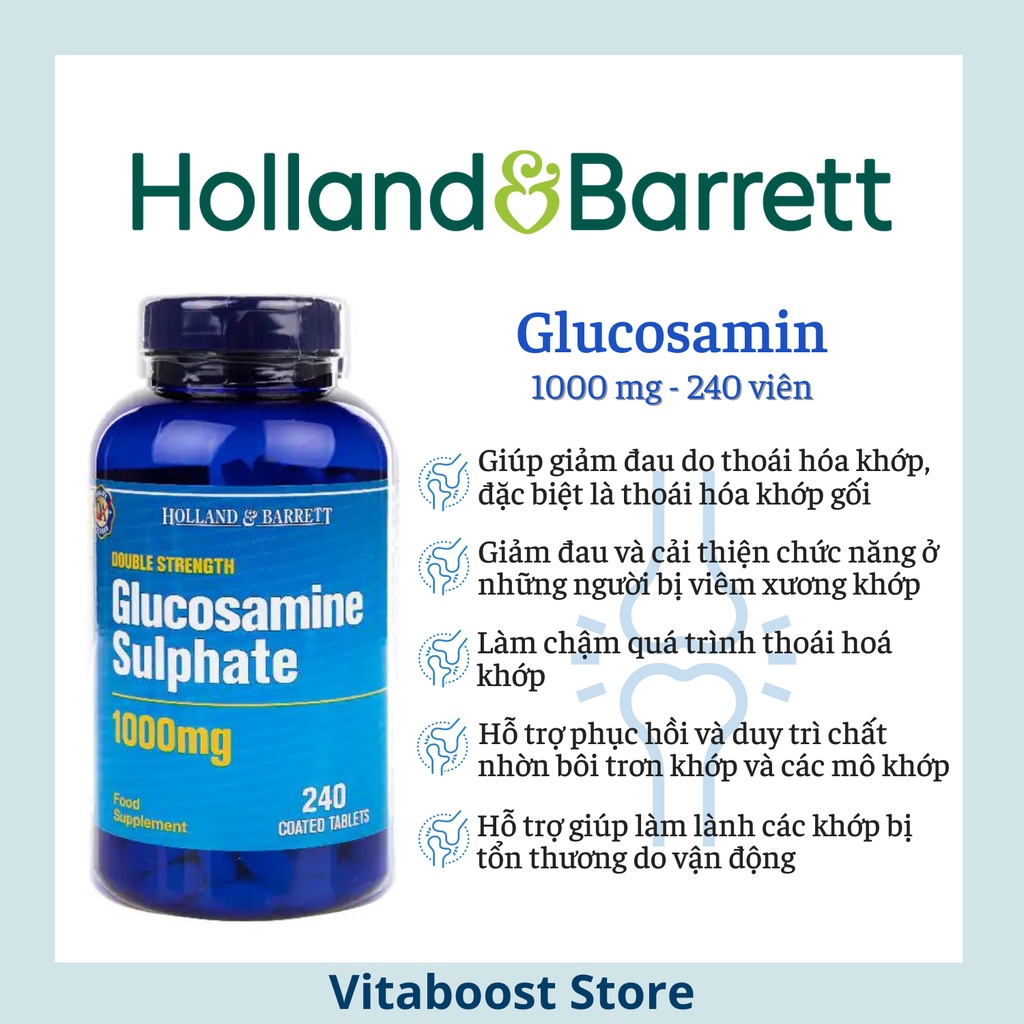 Thuốc glucosamine sulphate 1000mg của anh có hiệu quả như thế nào?
