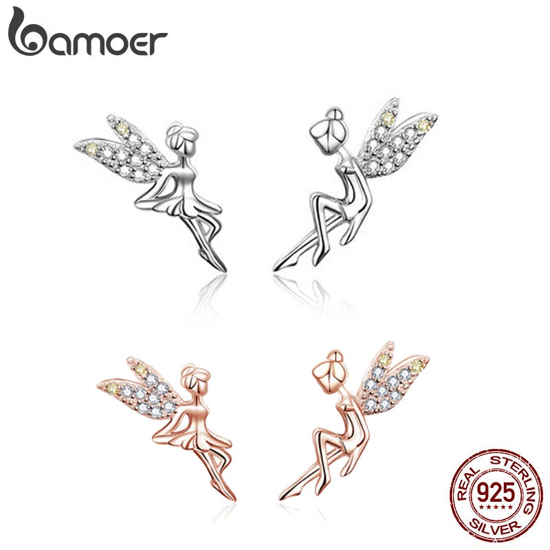 Bamoer Bông Tai Bạc 925 Đính Đá zircon bse046