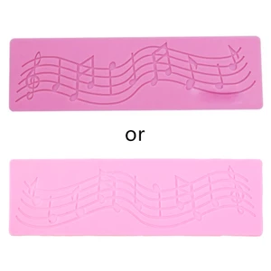 Cc Musical Note Silicone Fondant Khuôn Bánh Thảm Trang Trí Sô Cô La Dụng Cụ Làm Bánh DIY Phụ Kiện