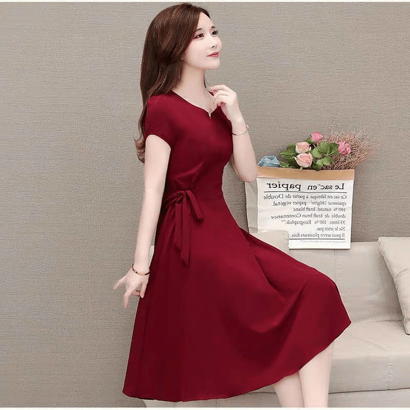 (HCM) Đầm xoè thắt eo siêu xinh xắn thời trang tinh tế hot , tôn dáng siêu đẹp cho các nàng HIYU STORE
