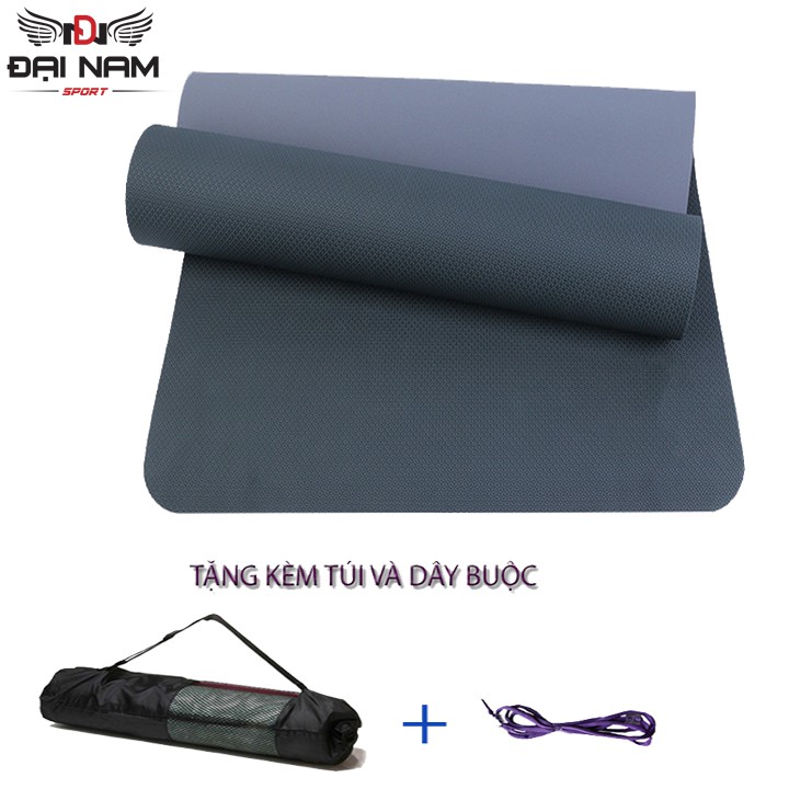 Ảnh Thảm Tập Yoga TPE 6mm 2 Lớp Đại Nam Sport Hàng Loại 1+ Tặng Kèm Túi Và Dây Buộc 1