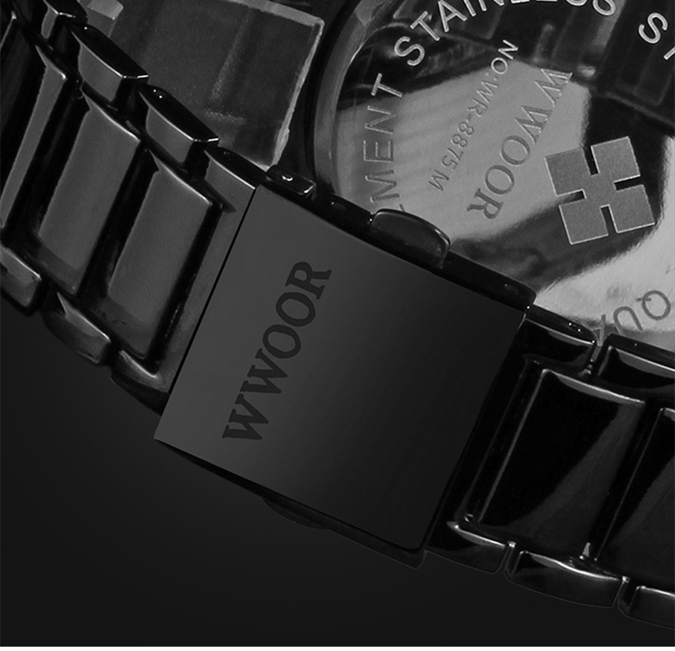 WWOOR Đồng hồ Quartz Analog WWOOR bằng thép không gỉ chống thấm nước ...