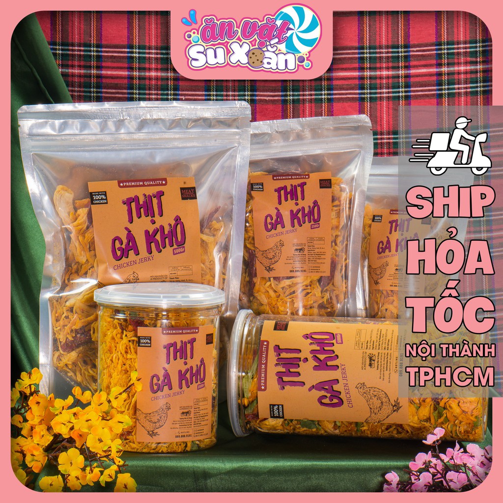 Khô gà ba vị loại 1 siêu ngon Ăn Vặt Su Xoắn