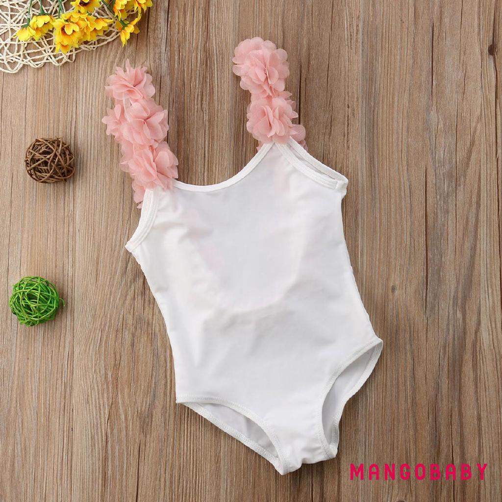 B18-toddler Baby Girl Floral Backless Đồ bơi Đồ bơi Bộ đồ tắm