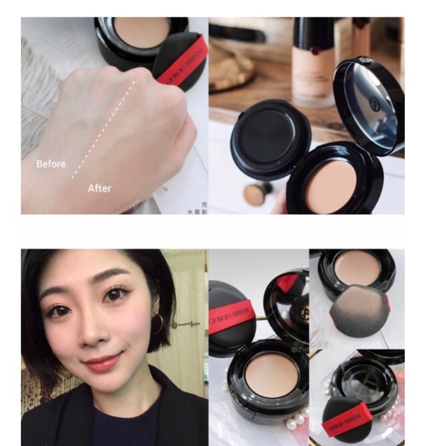 Ph n N c Cushion Giorgio Armani Power Fabric High Coverage Foundation Balm Shopee Vi t Nam