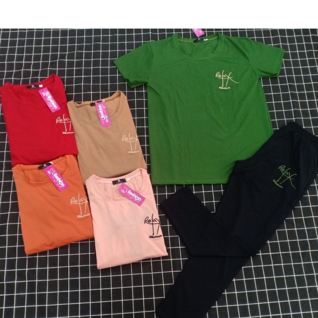 Đồ bigsize nữ ESHOP mặc nhà thể thao quần dài trung niên đẹp dễ thương đi chơi ngủ thun cotton form rộng DB122