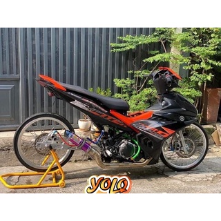 Tem Exciter 150 yamaha  kiểu zin đen cam - Độ dán team trùm decal xe máy - Team trùm ex decal rẻ đẹp và chất  đen cam