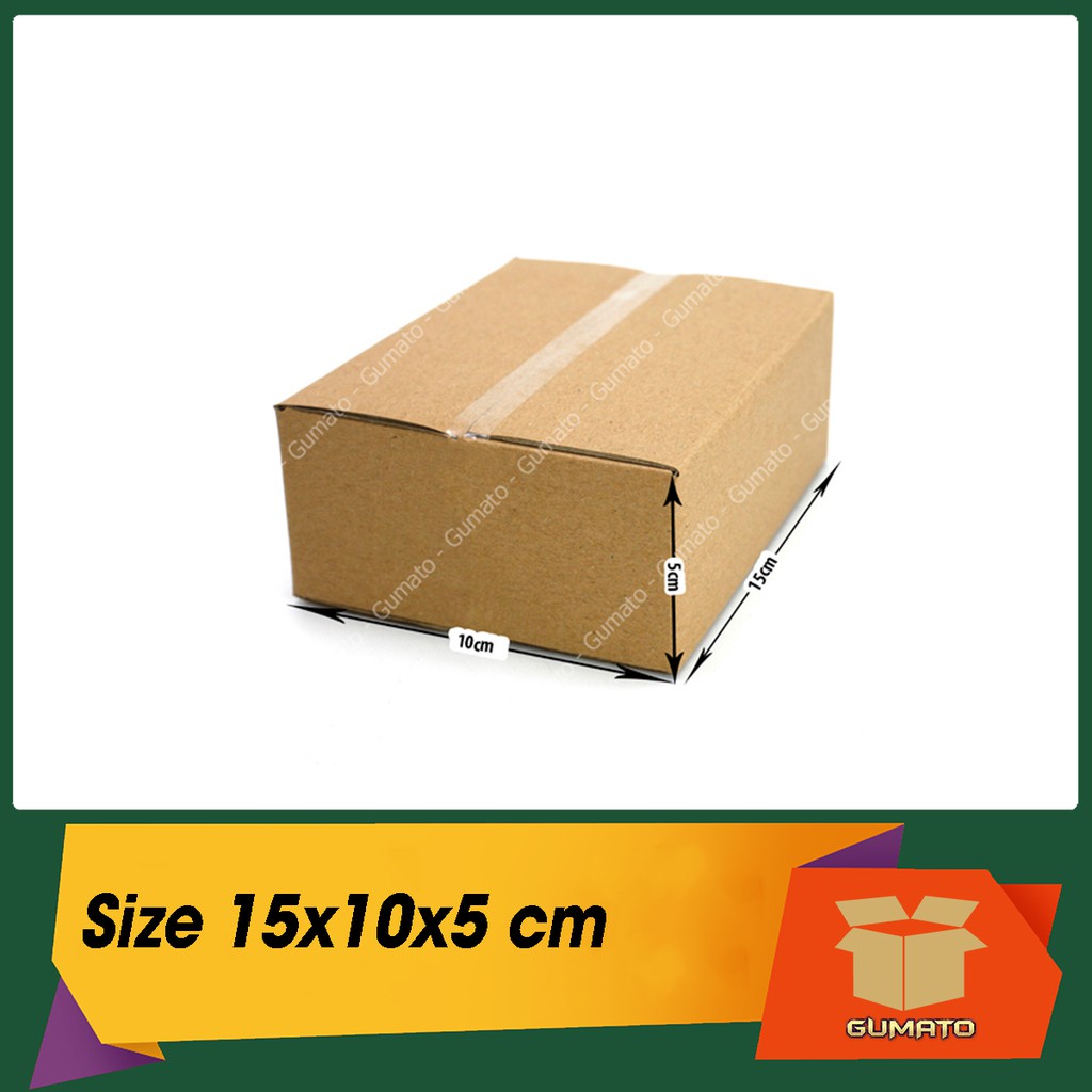 Size 15x10x5 cm, hộp giấy thùng carton gói hàng tại Gumato (Mã số P26)