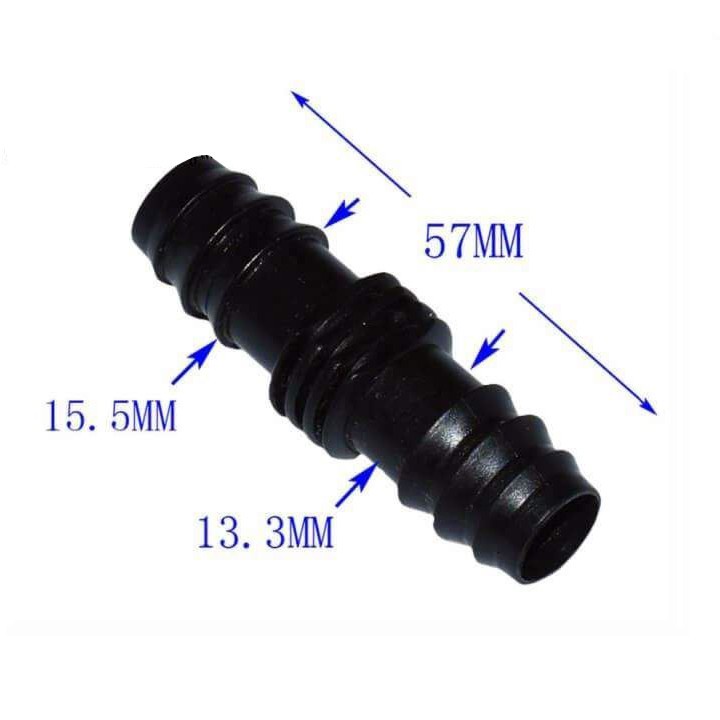 Combo 10 Nối 2 đầu ống PE/LDPE 16mm - 20mm, nối thẳng ống tưới nhỏ giọt tưới vườn lan
