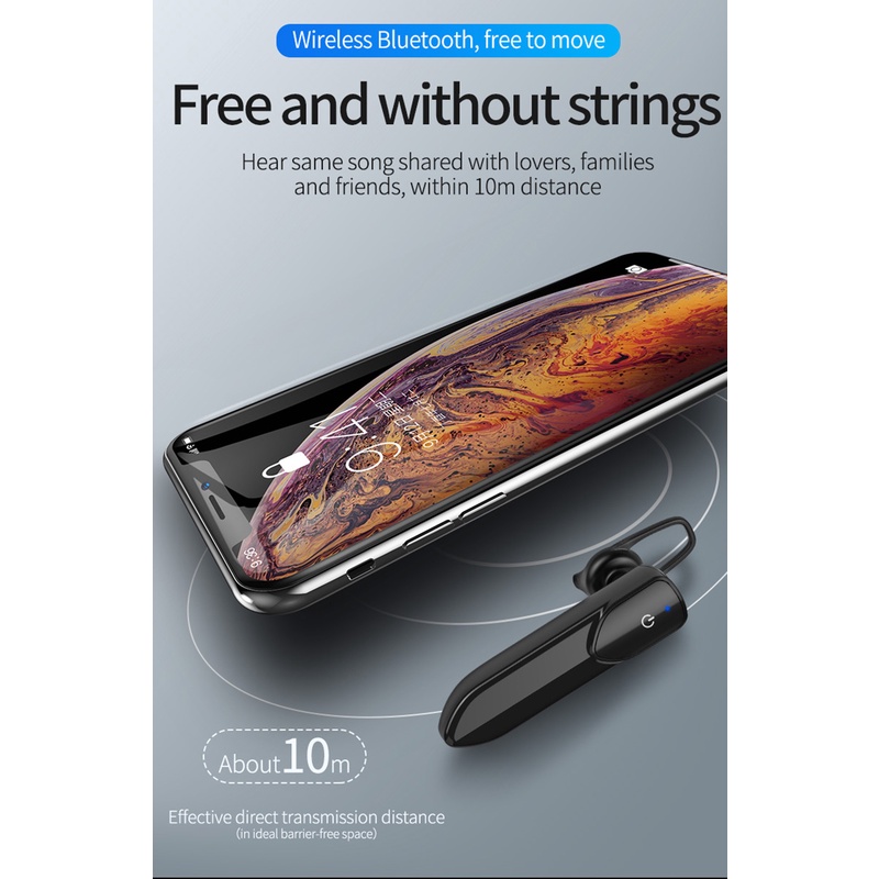 Tai Nghe Bluetooth Không Dây Mini V19 Kèm Mic
