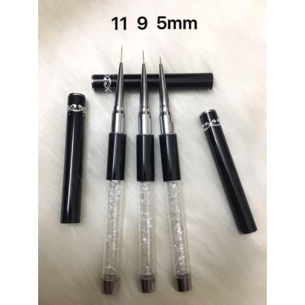 Cọ Nét Cán Đá Cao Cấp 3 Size (5mm; 9mm; 11mm) - Cọ vẽ nail chuyên dụng (có bán từng chiếc)