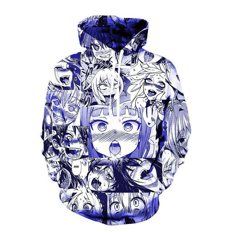 Áo khoác cosplay mặt anime 3D cho nam và nữ, thiết kế chui đầu dễ thương