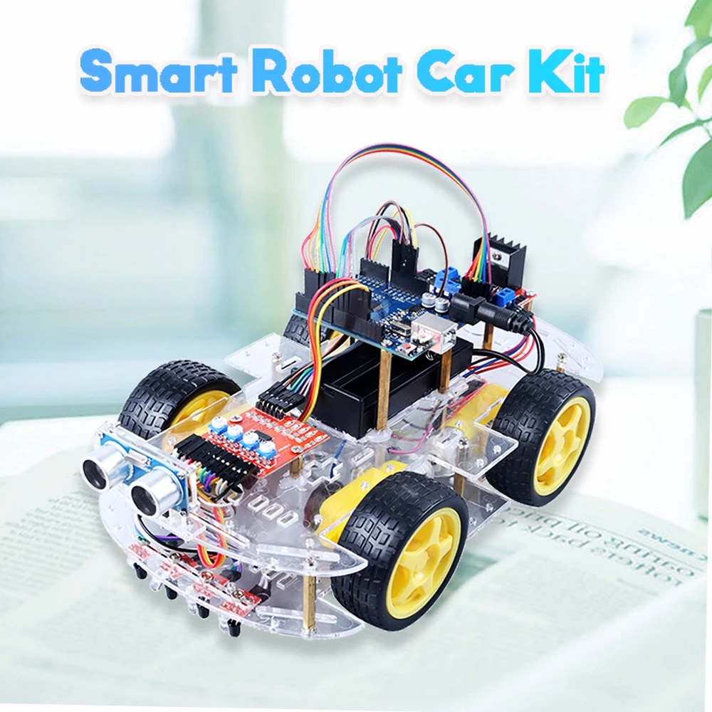 tscinbuny popular stem diy 4wd smart robot car kit for arduino robot toy uno r3 project c / c ++ programming education kit