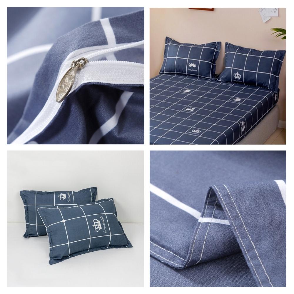 Ảnh Bộ ga gối Đệm cao 20cm, 15cm Cotton Poly siêu mềm mịn - Kích thước M6/M8/2M2 - 1 ga 2 vỏ gối 3
