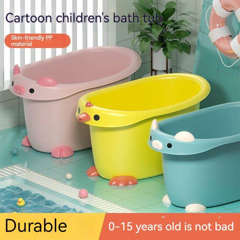 Little Yellow Duck baby shower bucket children Bath bucket kids baby swimming body can sit home