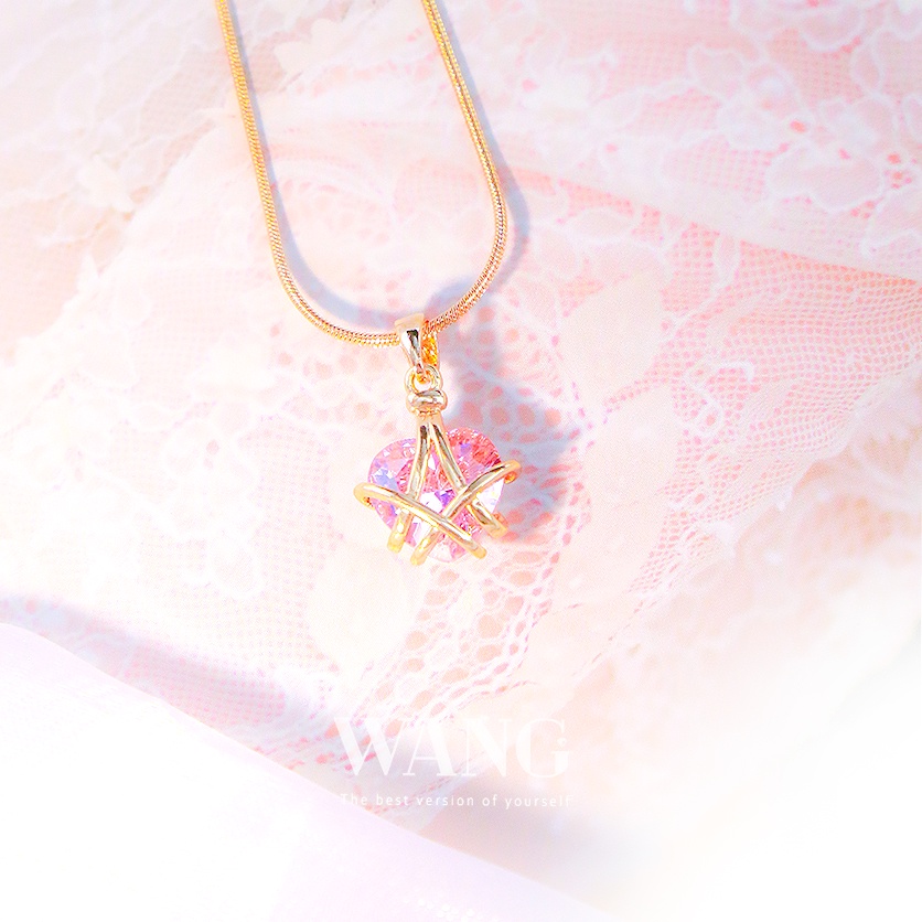 Vòng cổ Thép Titan Mạ Vàng 18k Mặt Hình Lâu Đài Búp Bê Barbie