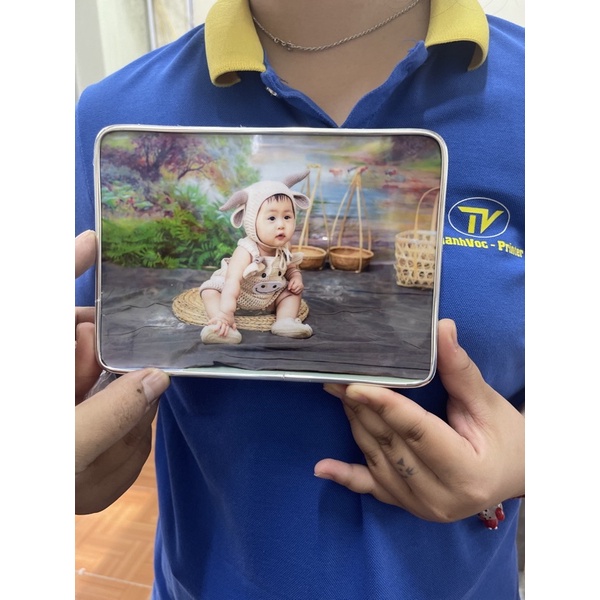 Khung gỗ meka 13x18 bo viền siêu đẹp để bàn + treo tường(Gửi ảnh trước khi đặt)