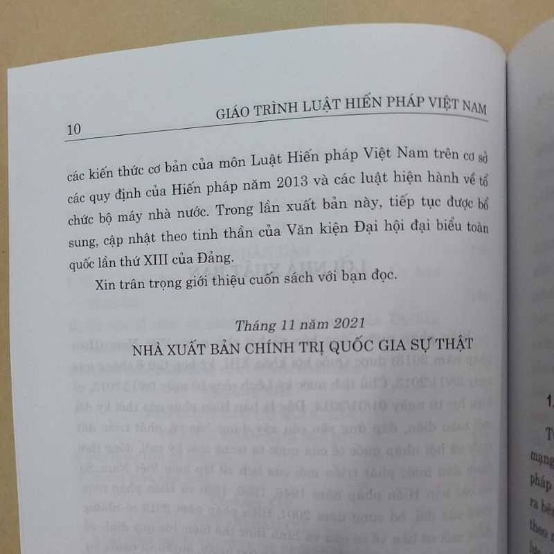 Sách - Giáo trình Luật Hiến pháp Việt Nam