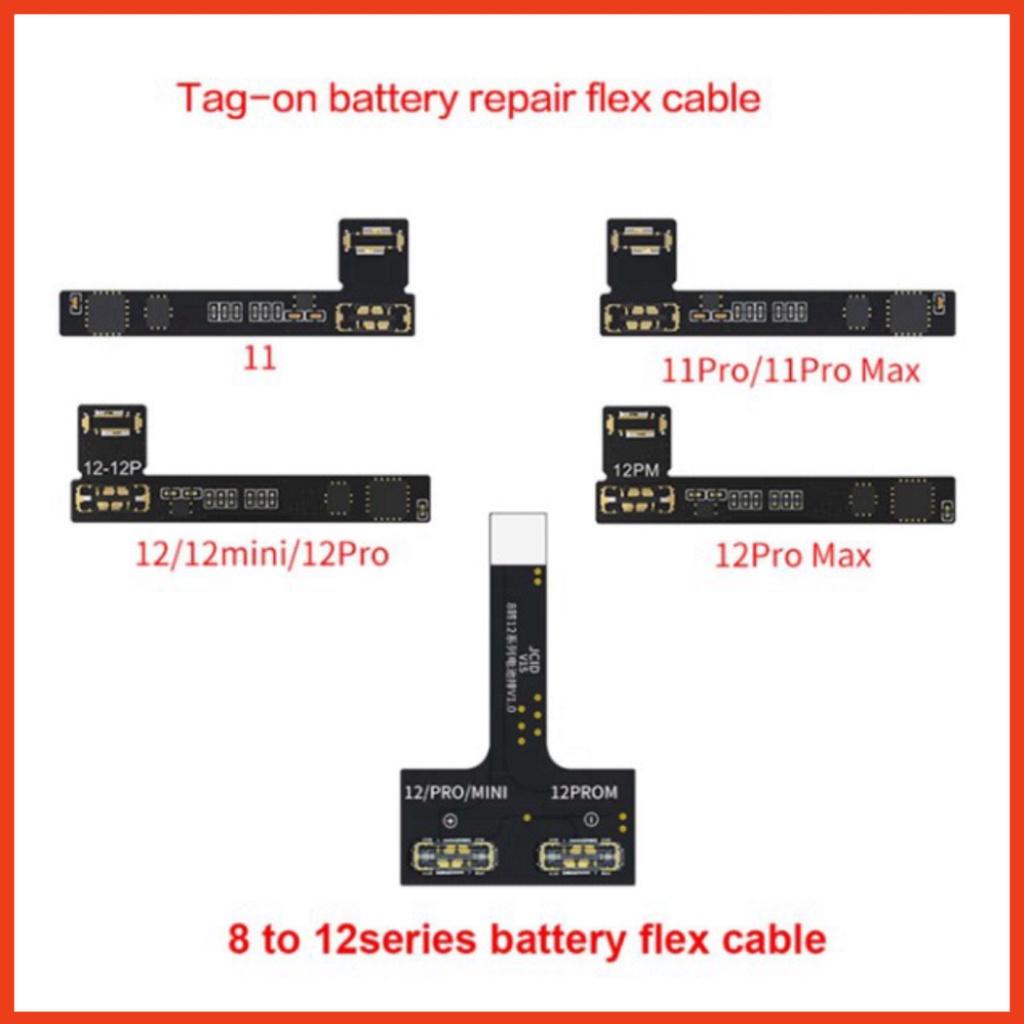 Cáp pin JCID 11-12PM JC, Cáp kích pin iPhone 11-12 Pro Max