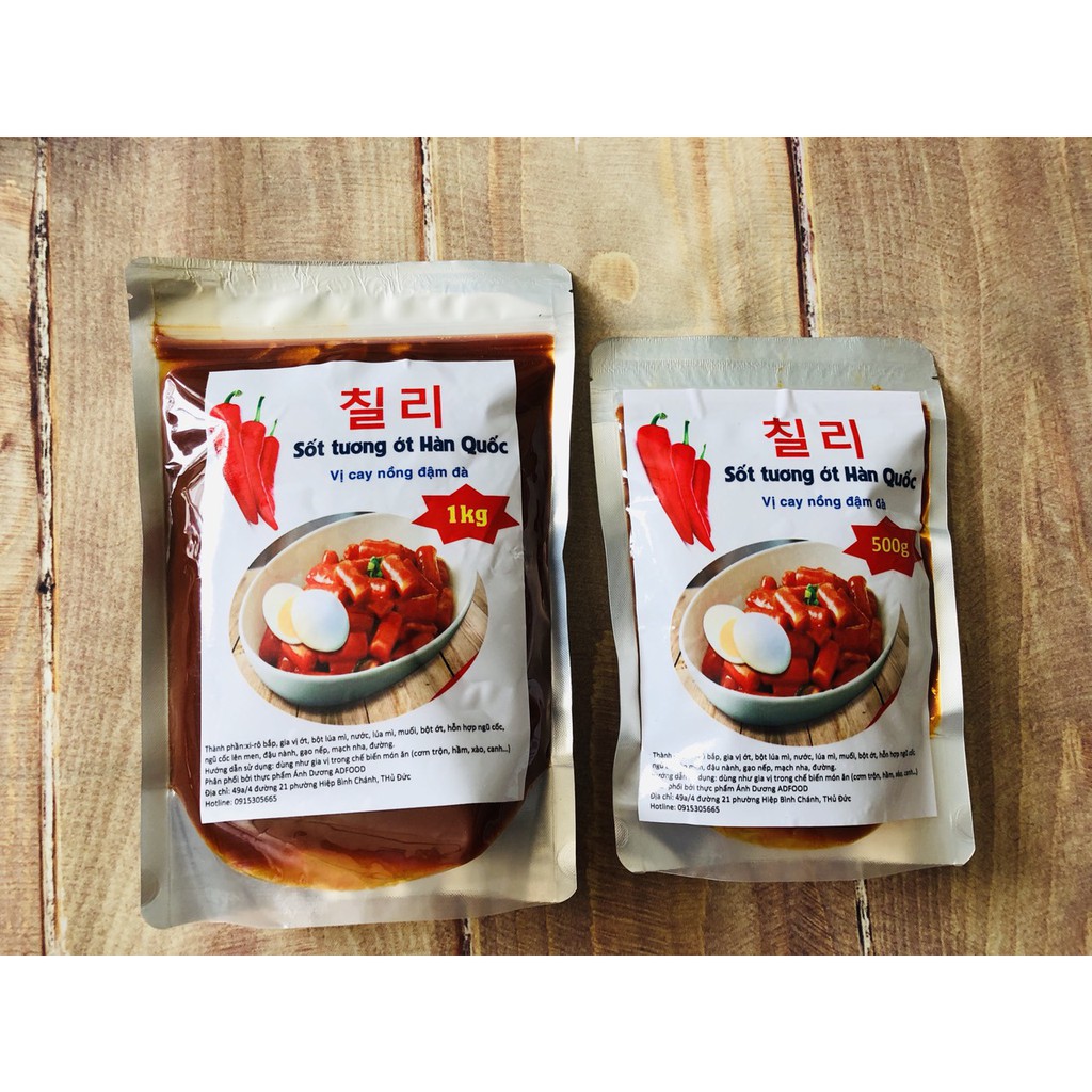 500g sốt tương ớt Hàn Quốc vị cay đậm đà (sốt chiết từ thùng 14kg)